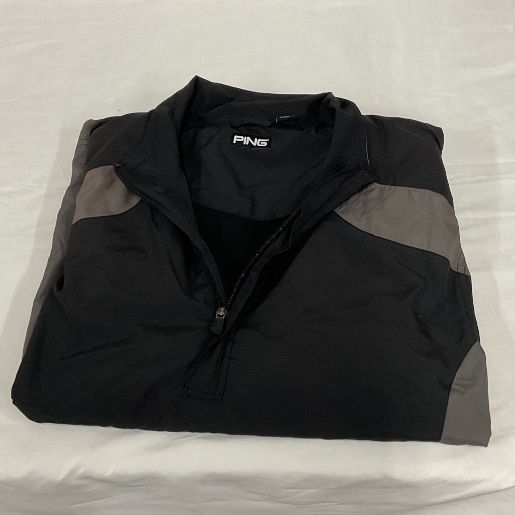 Euc Mens Short Sleeve Ping 14 Zip Down Shirt